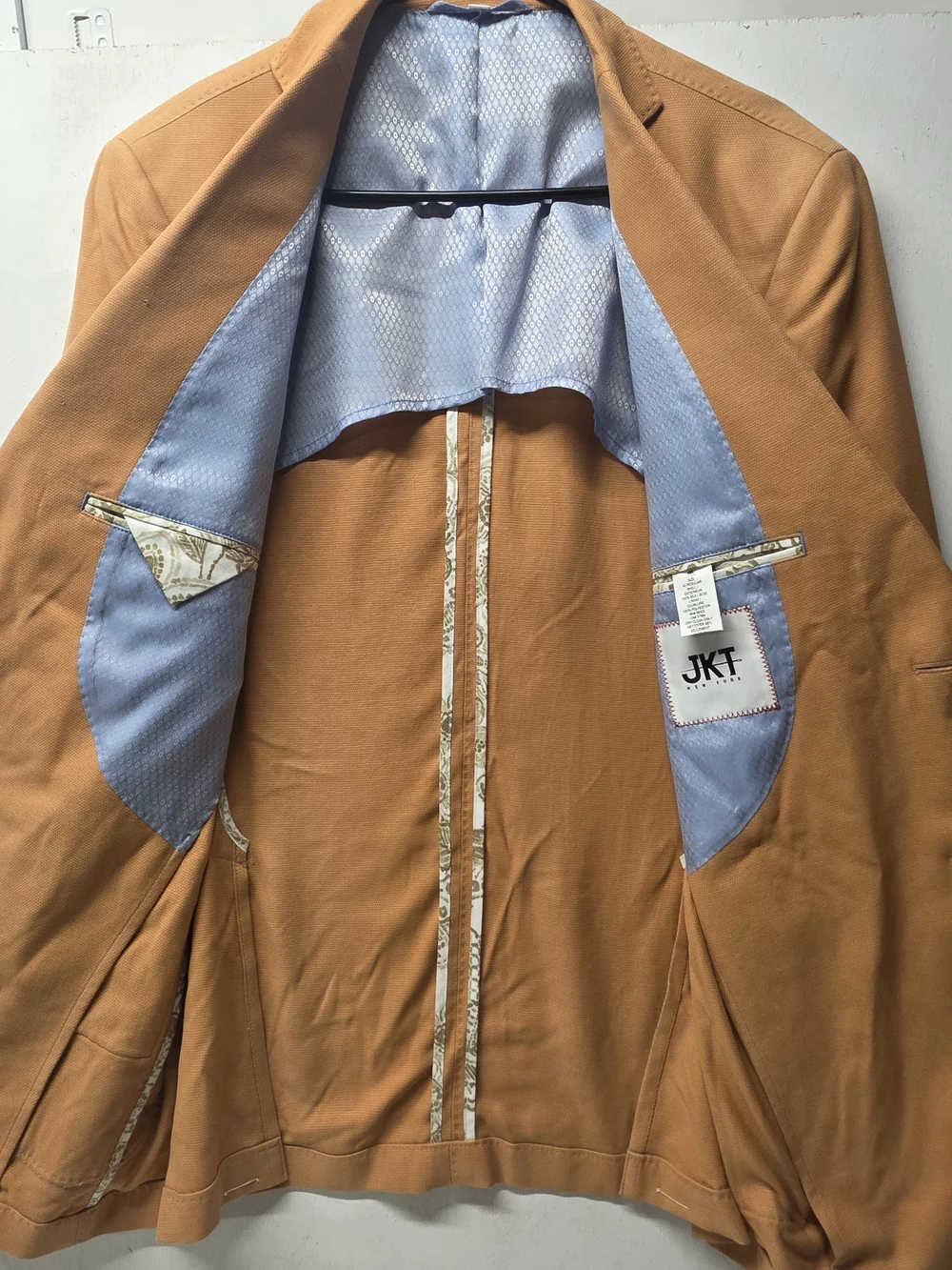 Men’s Tan Cotton Sport Coat - Single-Breasted Blazer